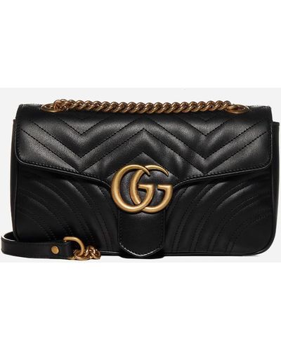Gucci GG Marmont Quilted Leather Small Bag - Black