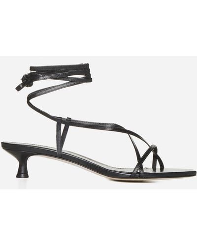 Aeyde Paige Nappa Leather Sandals - White