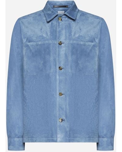 Paul Smith Suede Shirt - Blue