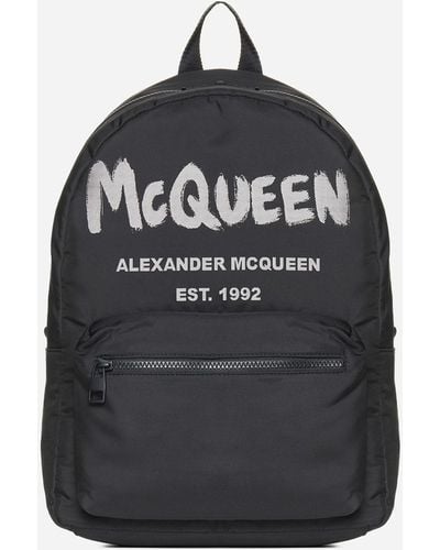 Alexander McQueen Metropolitan Nylon Backpack - Black