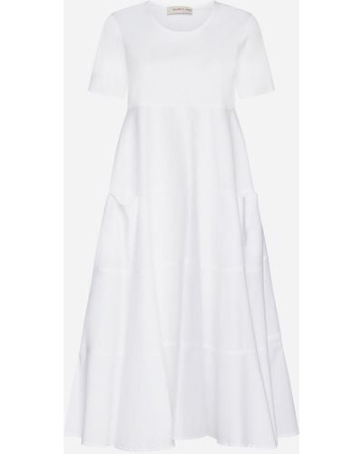 Blanca Vita Arabide Cotton-blend Midi Dress - White