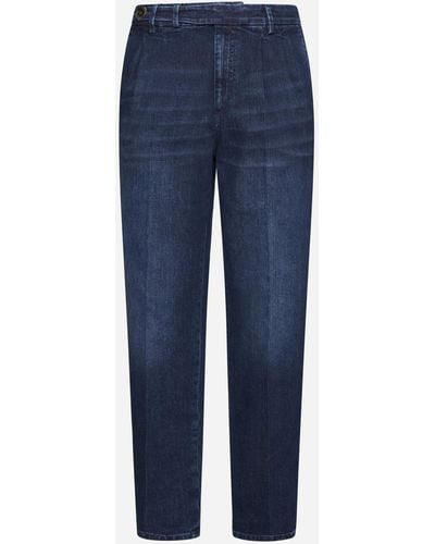 Brunello Cucinelli Double Pleats Jeans - Blue