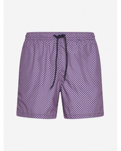 Drumohr Print Swim Shorts - Purple