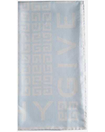 Givenchy 4g Logo Silk Scarf - Blue