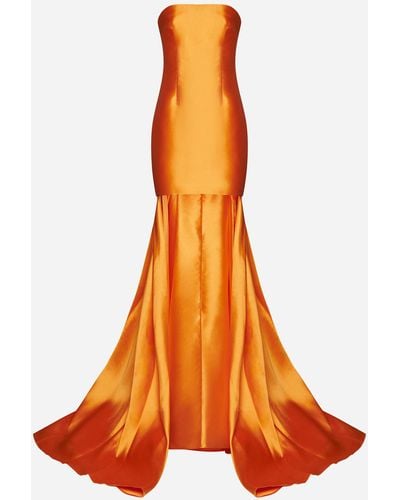 Solace London The Neva Mini Dress - Orange