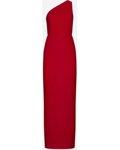 Solace London Adira One-shoulder Maxi Dress - Red