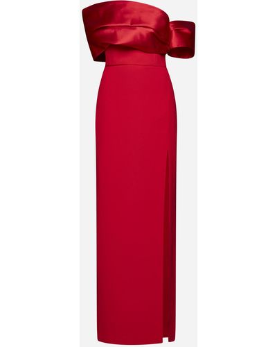 Solace London Alexis Off-the-shoulder Gown - Red