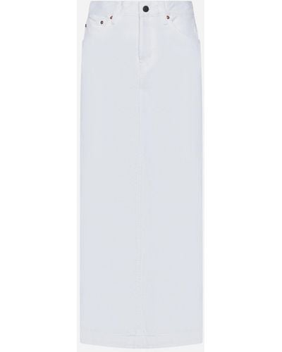 Wardrobe NYC Denim Column Skirt - White