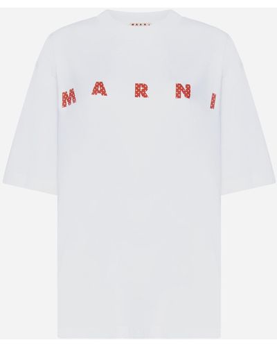 Marni Logo Cotton T-shirt - White