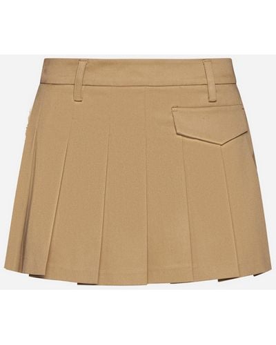Blanca Vita Gladio Cotton Miniskirt - Natural