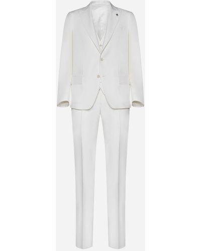 Lardini Kosmo 3-pieces Wool Suit - White