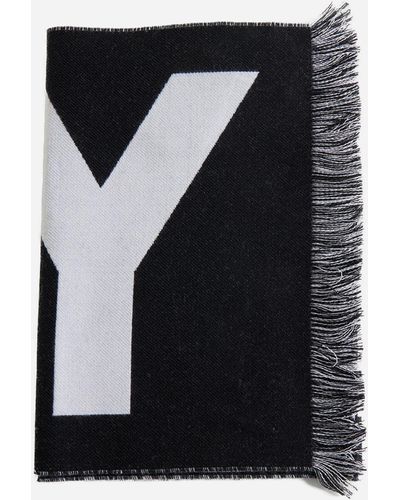 Burberry Logo Wool Scarf - Black