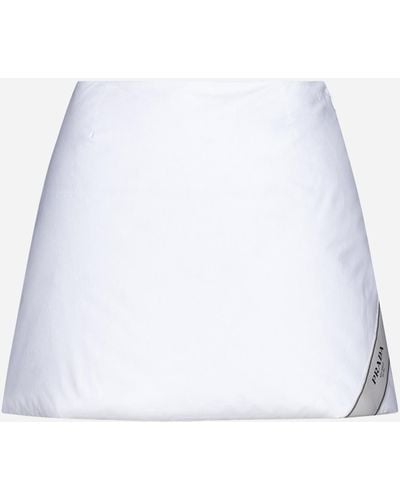 Prada Padded Cotton Miniskirt - White