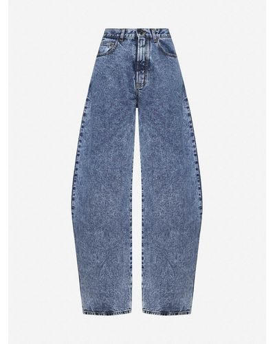 Alaïa Round-leg Jeans - Blue