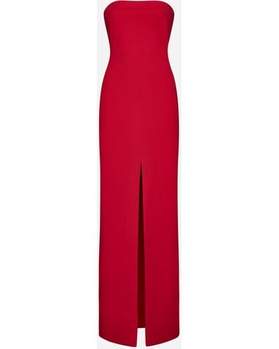 Solace London Bysha Strapless Stretch-crepe Maxi Dress - Red