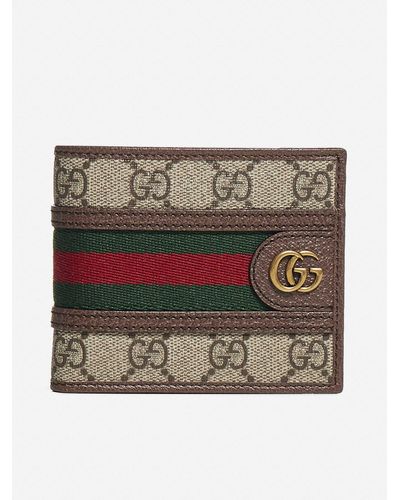 Gucci Ophidia GG Supreme Fabric Bifold Wallet - Grey
