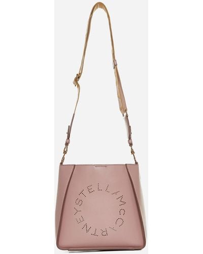 Stella McCartney Perforated-Logo Shoulder Bag - Pink