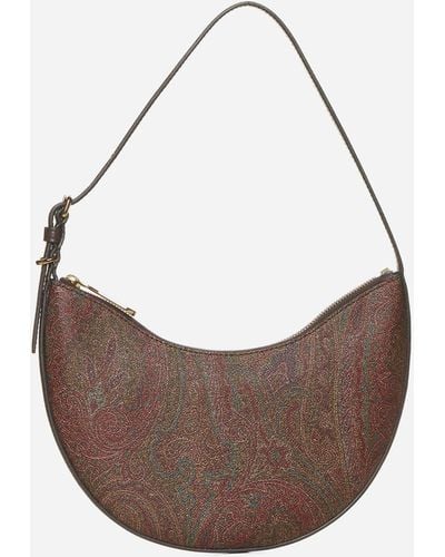 Etro Essential Small Canvas Hobo Bag - Brown