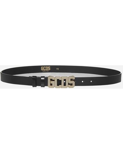 Gcds Logo Plaque Buckle Belt - Black