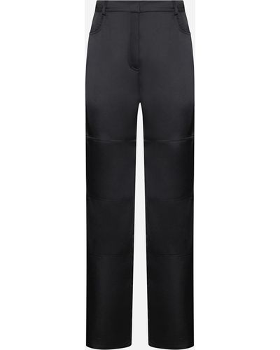 Blanca Vita Pandanus Satin Trousers - Blue