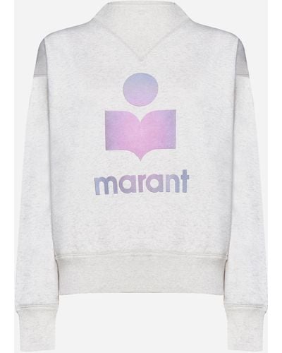 Isabel Marant Moby Logo Cotton-blend Sweatshirt - White