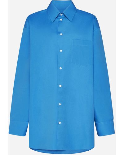 Marni Cotton Oversized Shirt - Blue