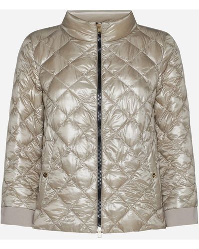 Herno Quilted Nylon Down Bomber Jacket - Gray