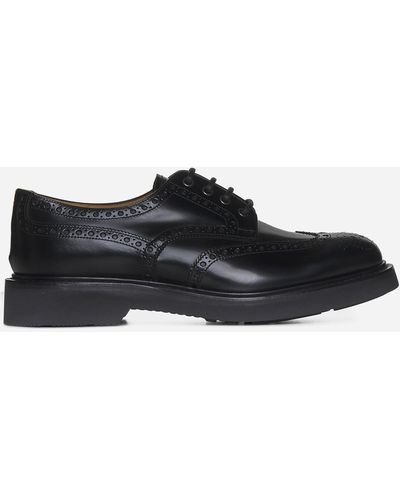 Church's Lichfield Brogue Leather Derby Shoes - Black