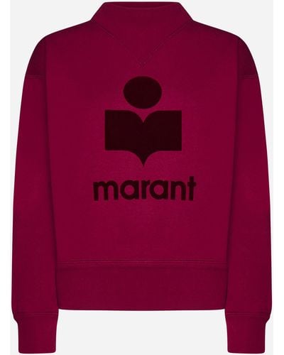 Isabel Marant Moby Logo Cotton-blend Sweatshirt - Red