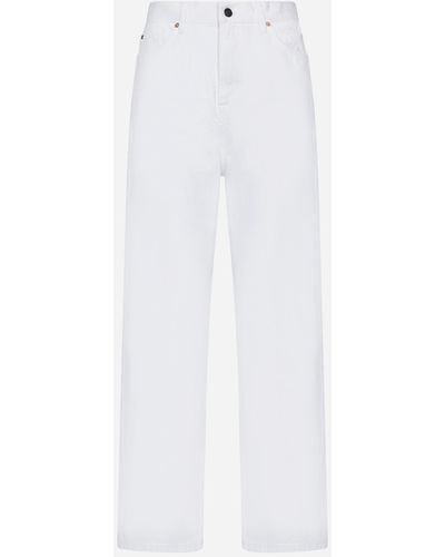Wardrobe NYC Straight Leg Jeans - White