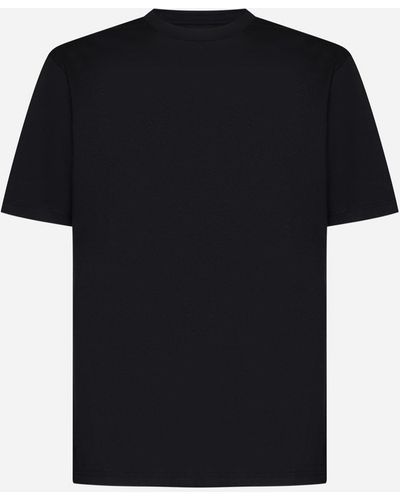 Jil Sander Back Logo Cotton T-shirt - Black