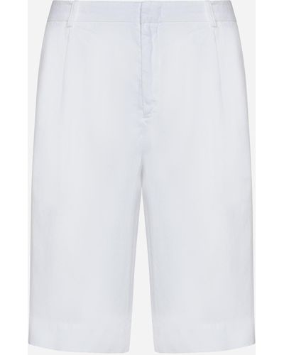 Malo Linen Shorts - White