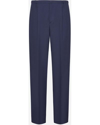 Fendi Wool Pants - Blue