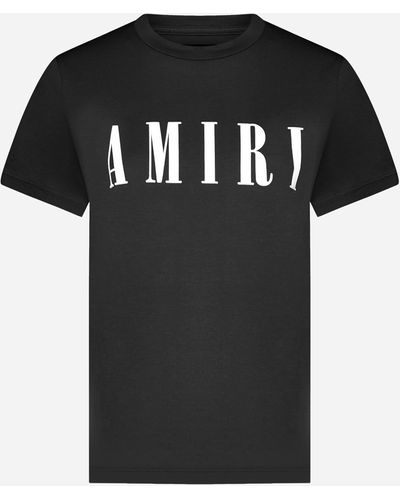 Amiri T-shirt in cotone con logo - Nero