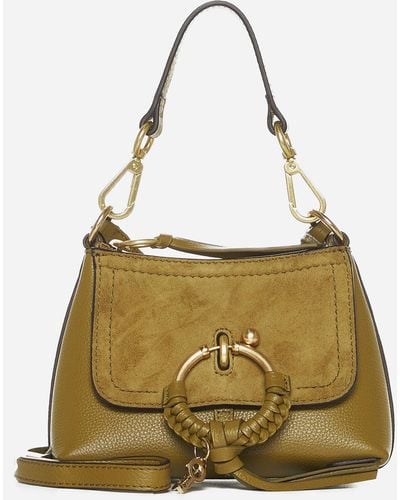 See By Chloé Joan Leather And Suede Mini Bag - Natural