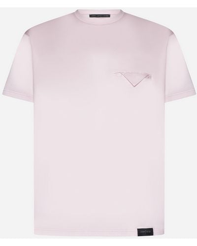 Low Brand Chest-pocket Cotton T-shirt - Pink
