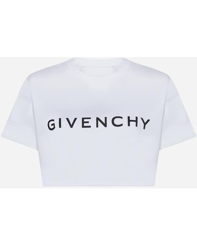 Givenchy Logo Cotton Cropped T-shirt - White