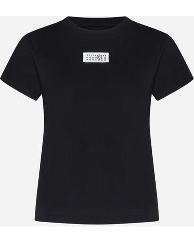 MM6 by Maison Martin Margiela Logo-label Cotton T-shirt - Black