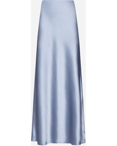 Blanca Vita Ginestra Satin Long Skirt - Blue
