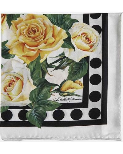 Dolce and Gabbana Yellow Sunflower Silk Printed Scarf Wrap Cover Up Flowers  DG at 1stDibs