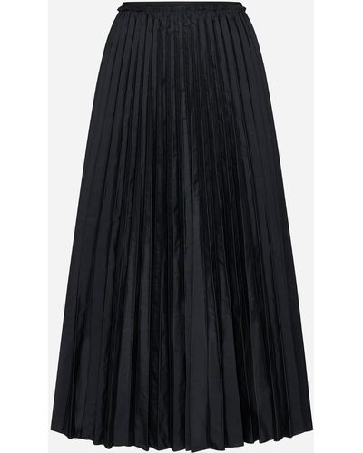 RED Valentino Pleated Midi Skirt - Black