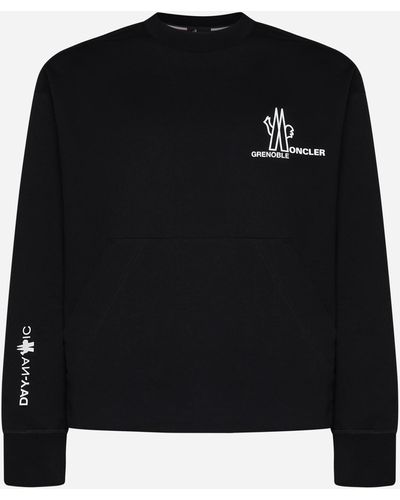 3 MONCLER GRENOBLE Logo Cotton Sweatshirt - Black
