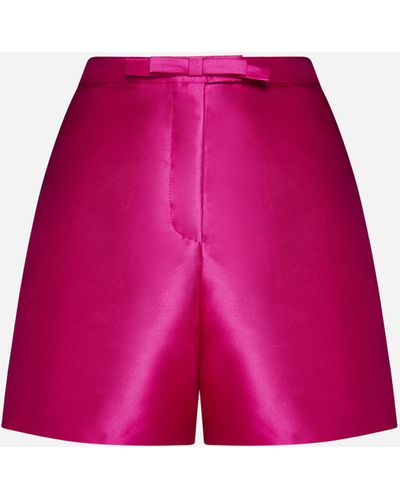 Blanca Vita Senecio Satin Shorts - Pink