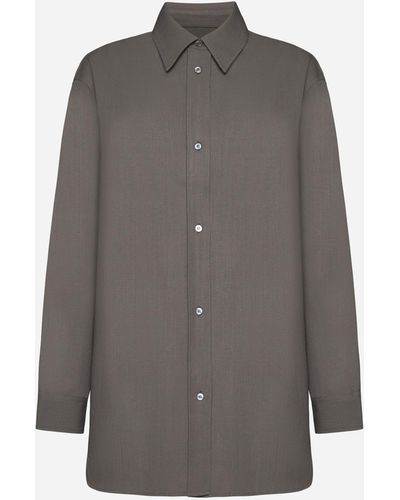 Studio Nicholson Santos Wool-blend Overshirt - Gray