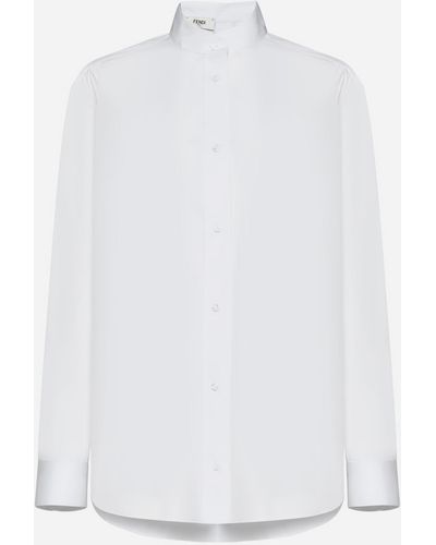Fendi Poplin Cotton Shirt - White