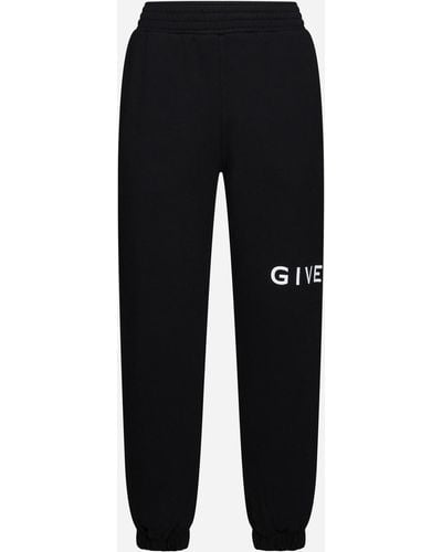 Givenchy Logo Cotton jogging Trousers - Black