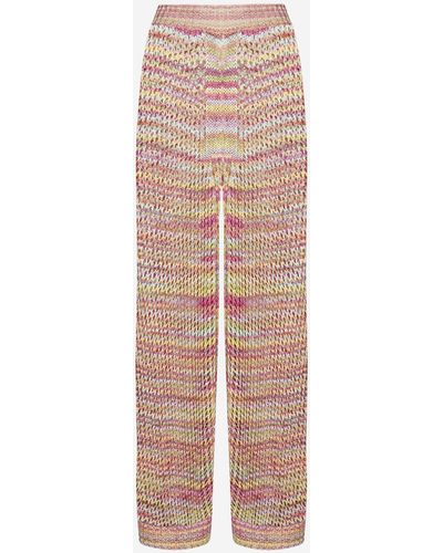 Laneus Net Knit Pants - Multicolor
