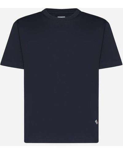 Bottega Veneta Logo-patch Cotton T-shirt - Blue