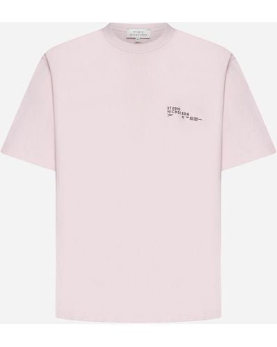 Studio Nicholson Module Logo Cotton T-shirt - Pink