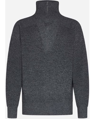 Isabel Marant Benny Merino Wool Sweater - Gray